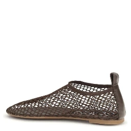 Brown Rubber Ballet Flats