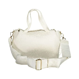 Bianco Polyurethane Woman Handbag