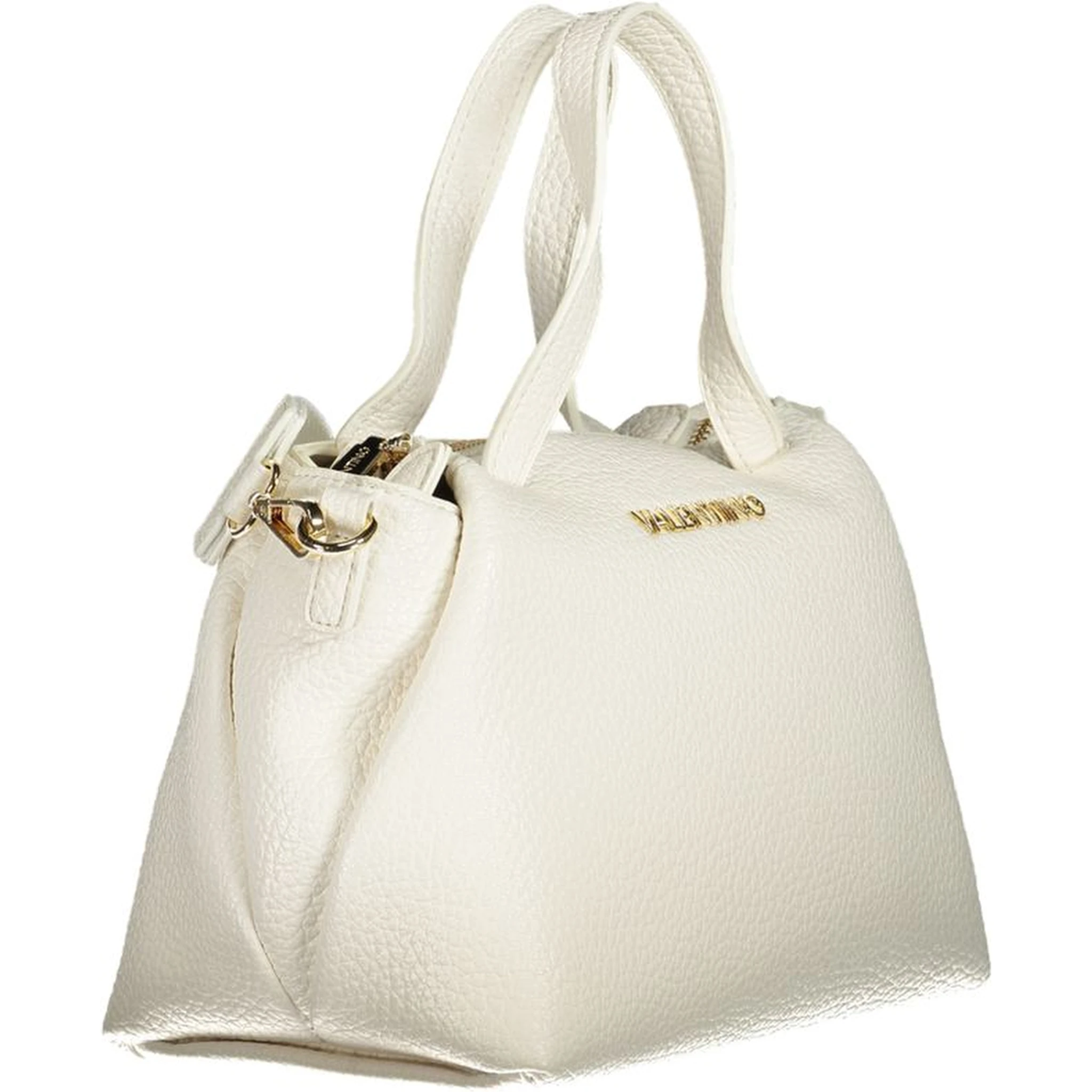 Bianco Polyurethane Woman Handbag
