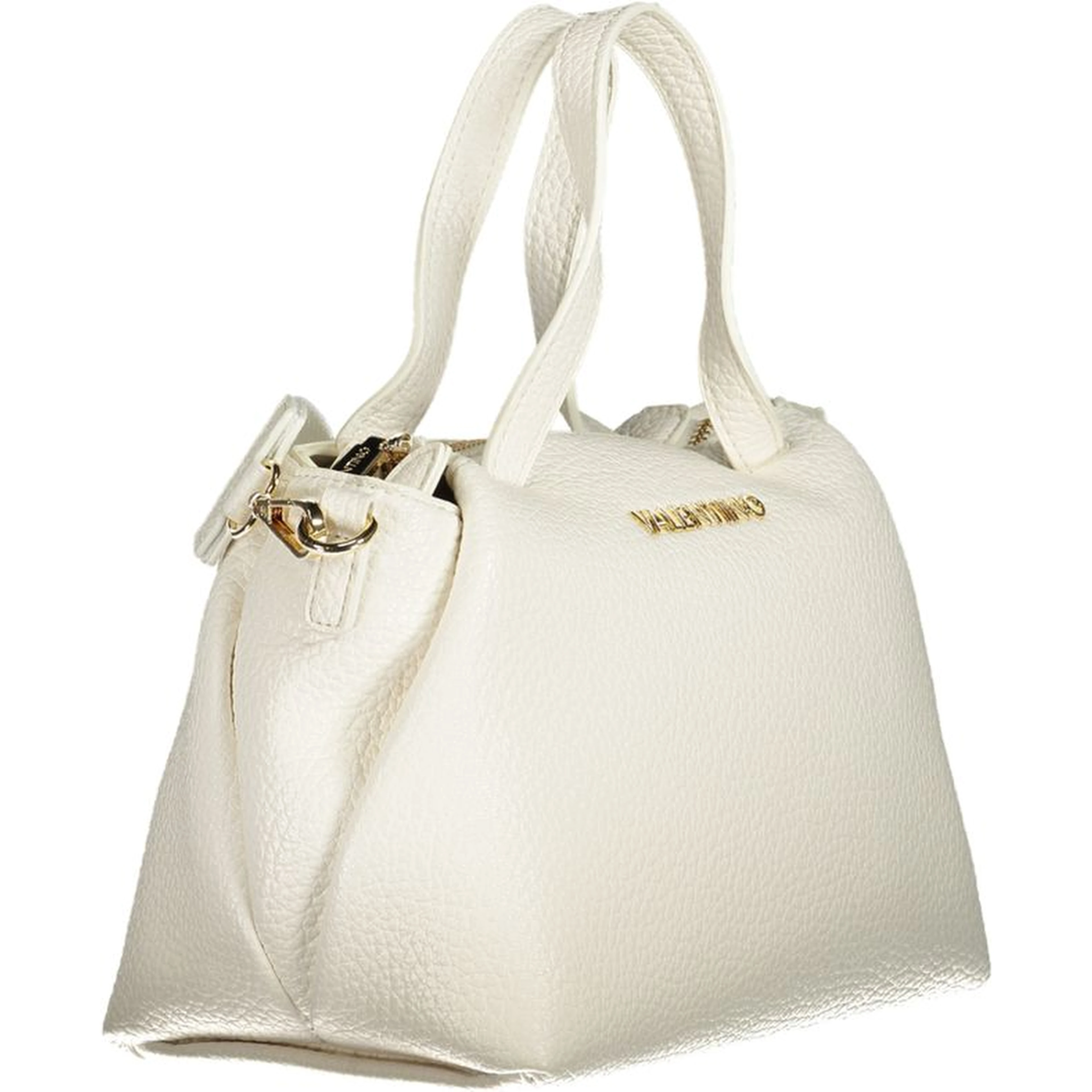 Bianco Polyurethane Woman Handbag