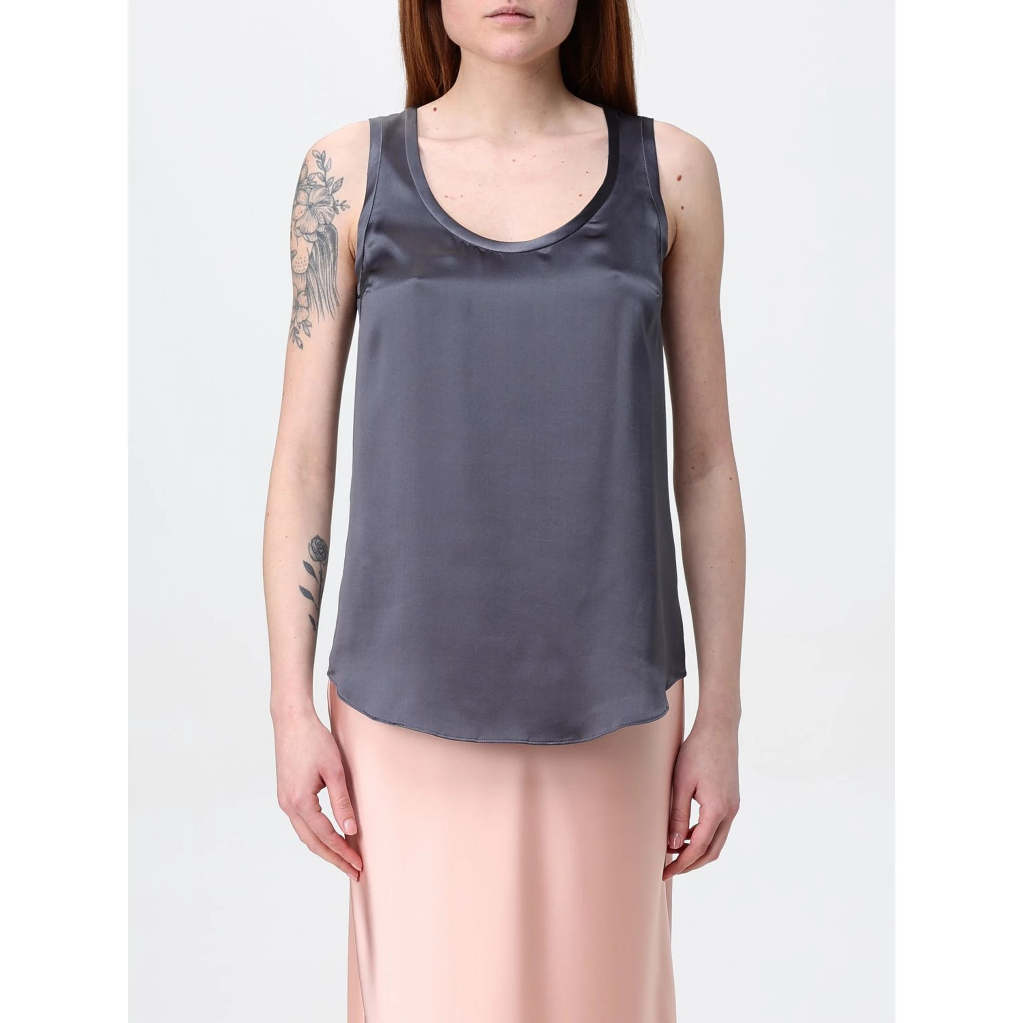 Bicolor Silk Tank Tops