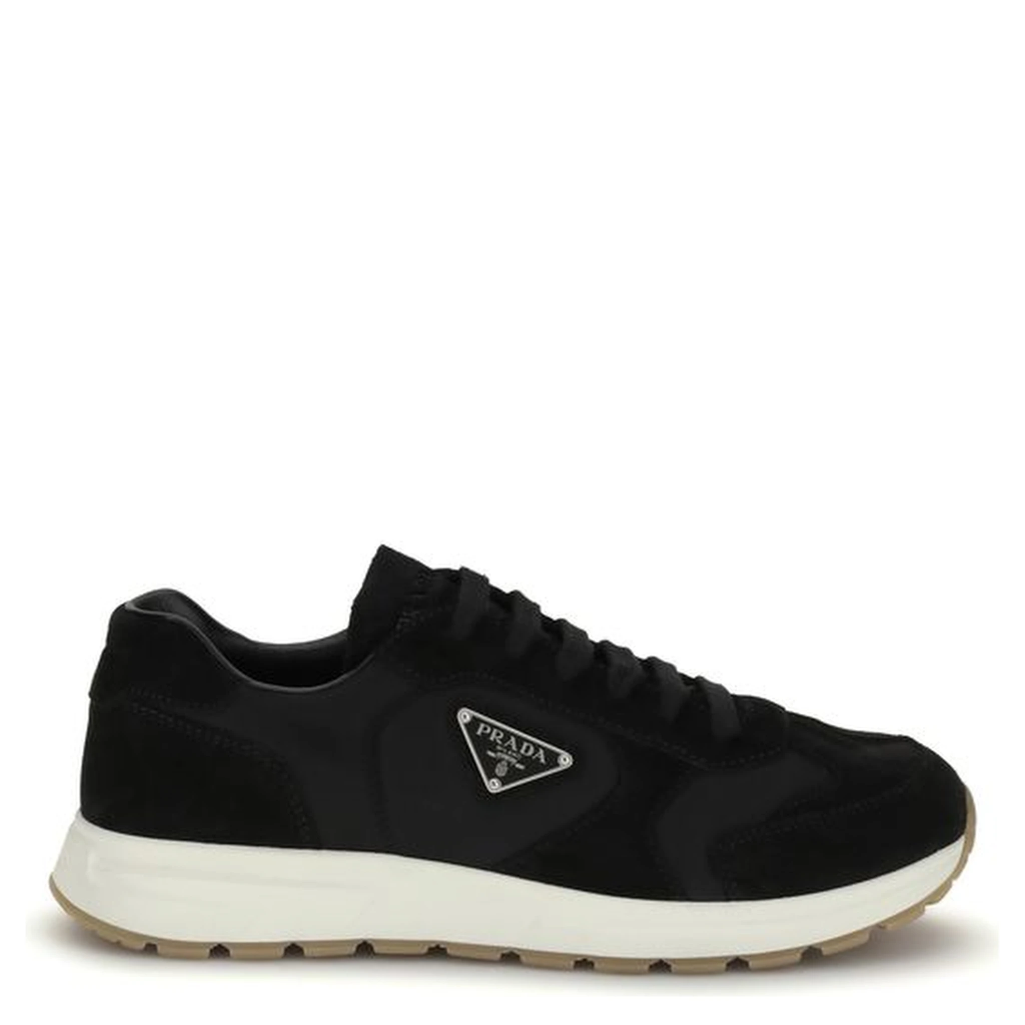 Black Recycled Polyamide Athletic Sneakers