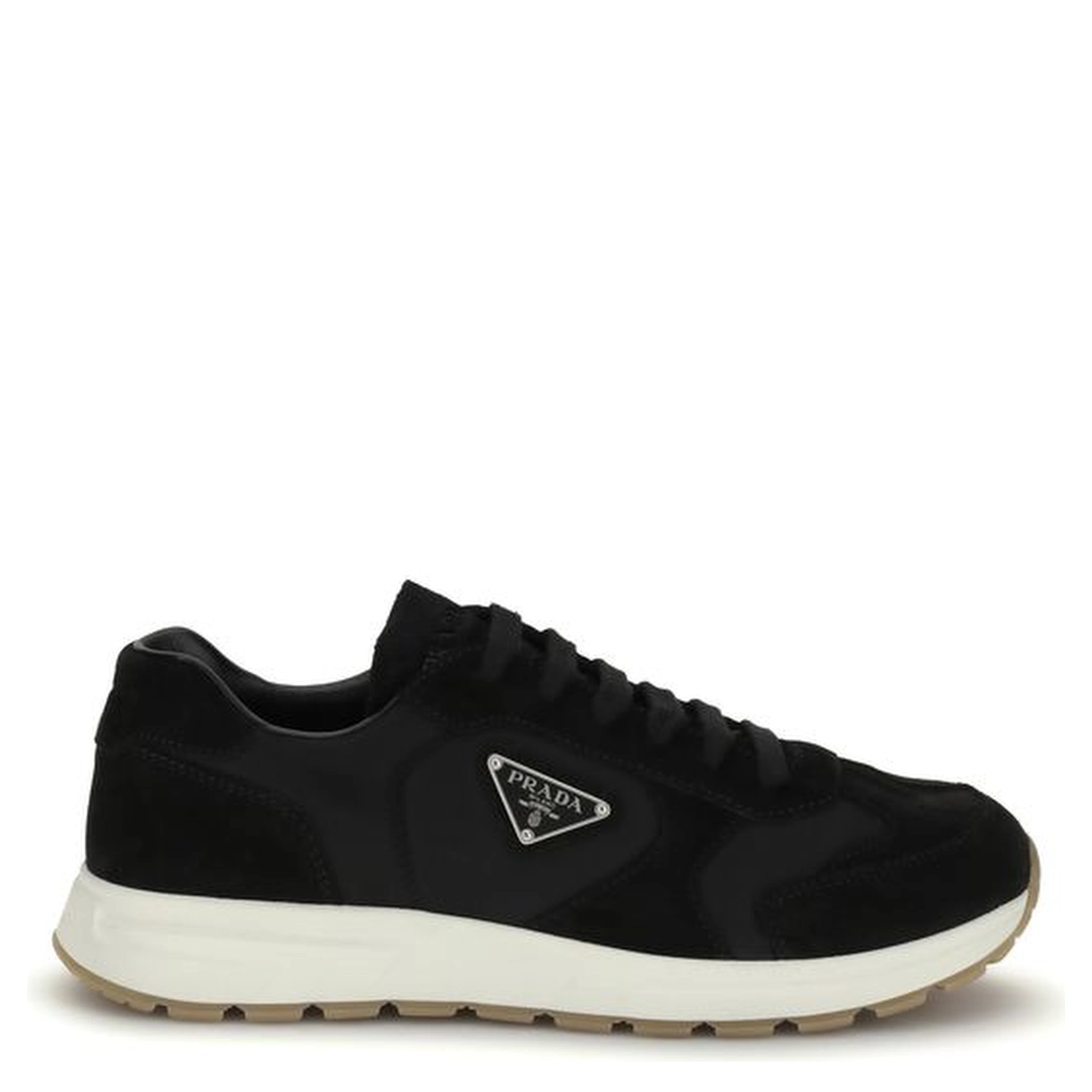 Black Recycled Polyamide Athletic Sneakers