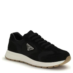 Black Recycled Polyamide Athletic Sneakers
