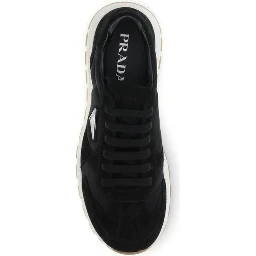 Black Recycled Polyamide Athletic Sneakers
