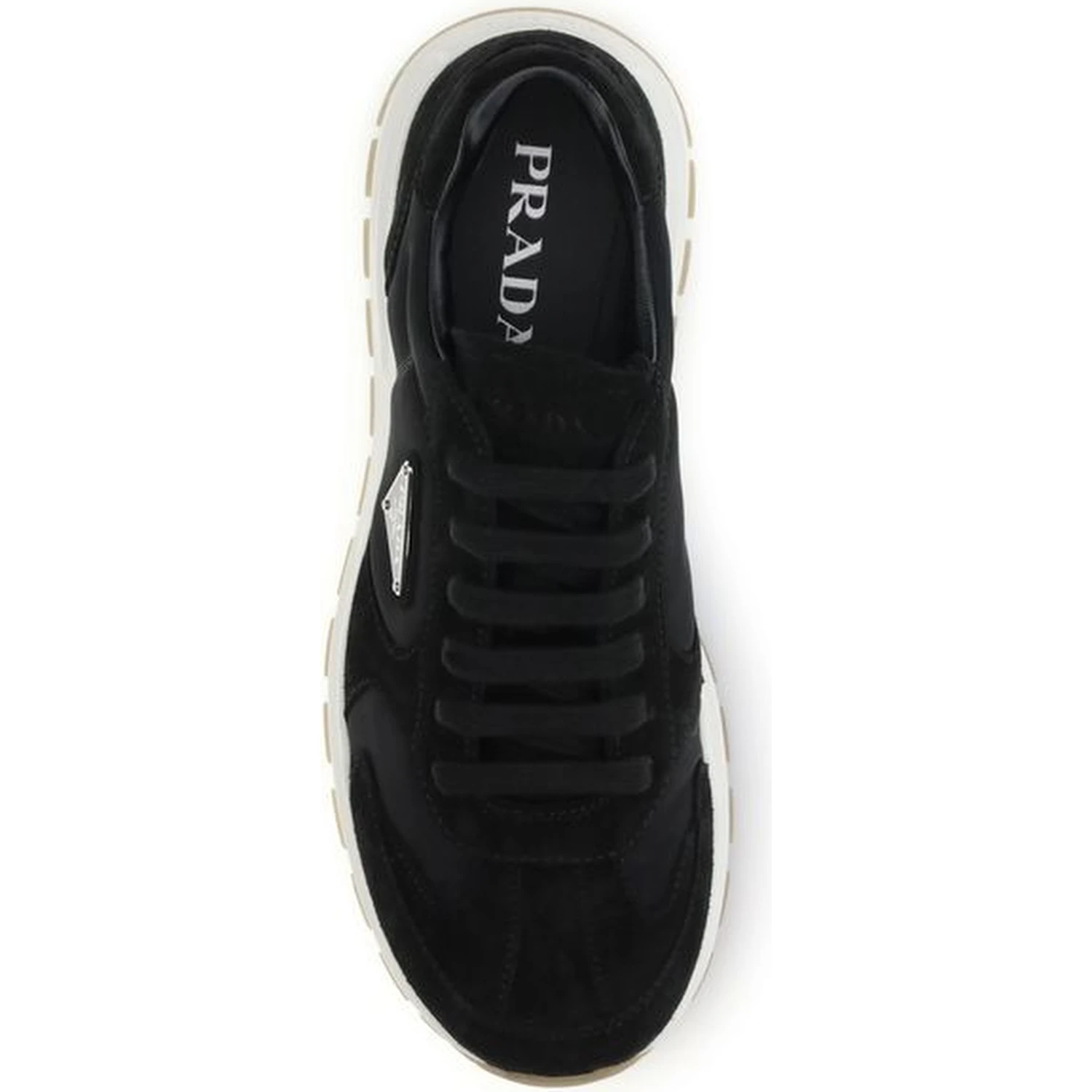Black Recycled Polyamide Athletic Sneakers