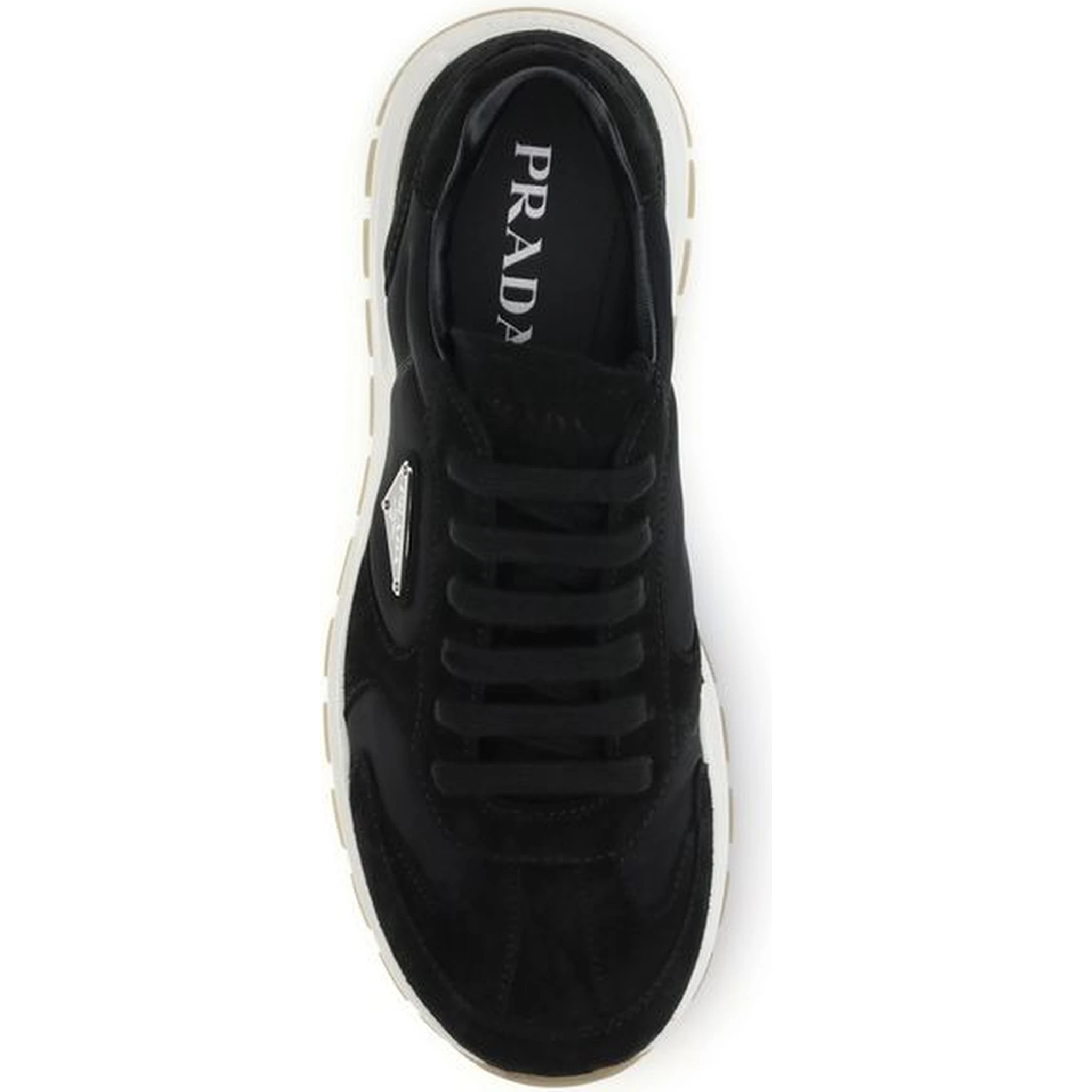 Black Recycled Polyamide Athletic Sneakers