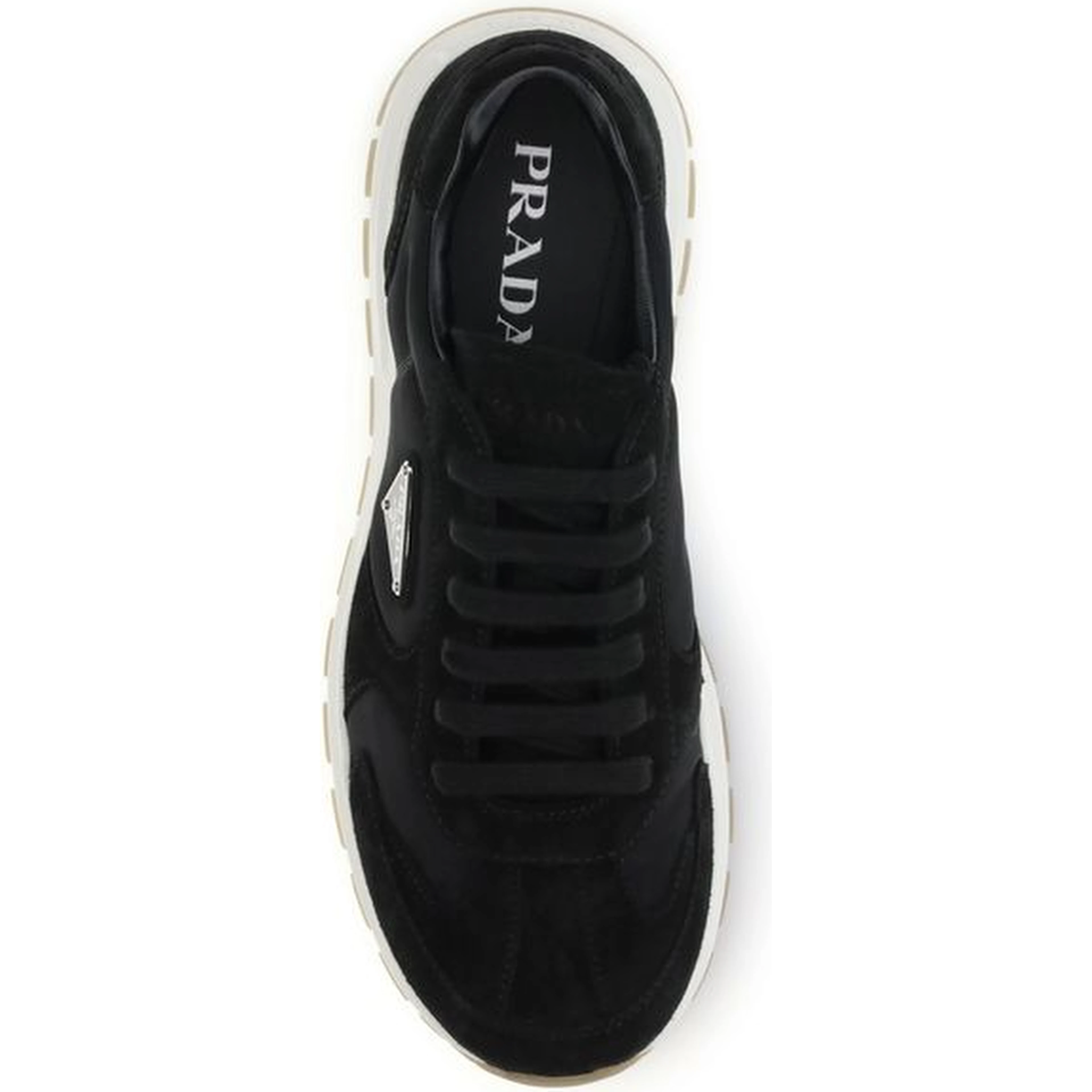 Black Recycled Polyamide Athletic Sneakers