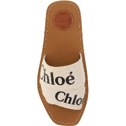 White Rubber Flat Sandals