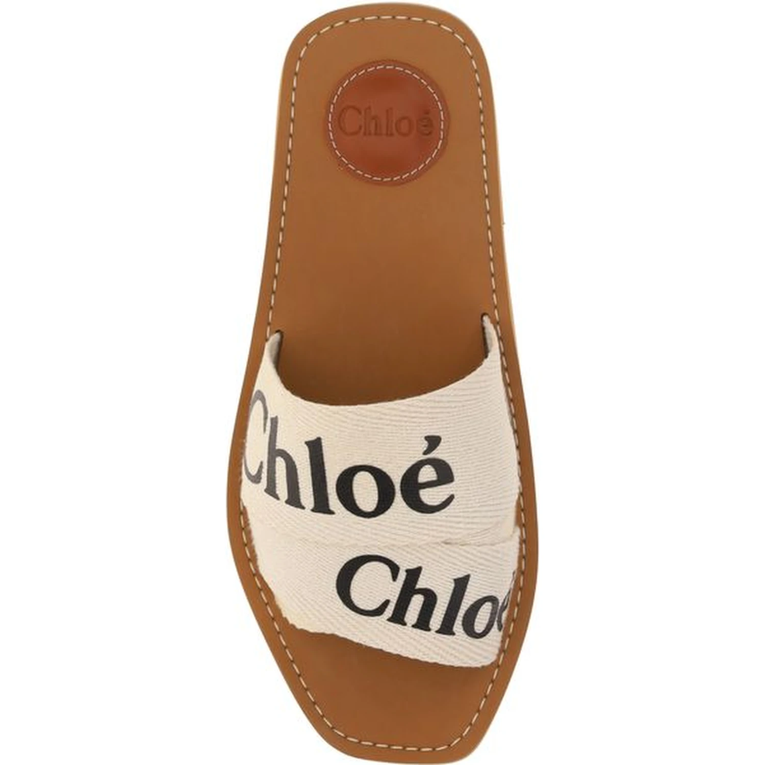 White Rubber Flat Sandals