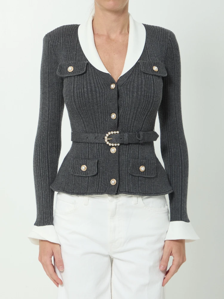 Ribbed knit cargidan