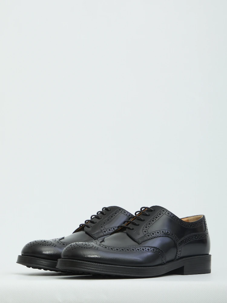 Laced up shoes with perforations alternative