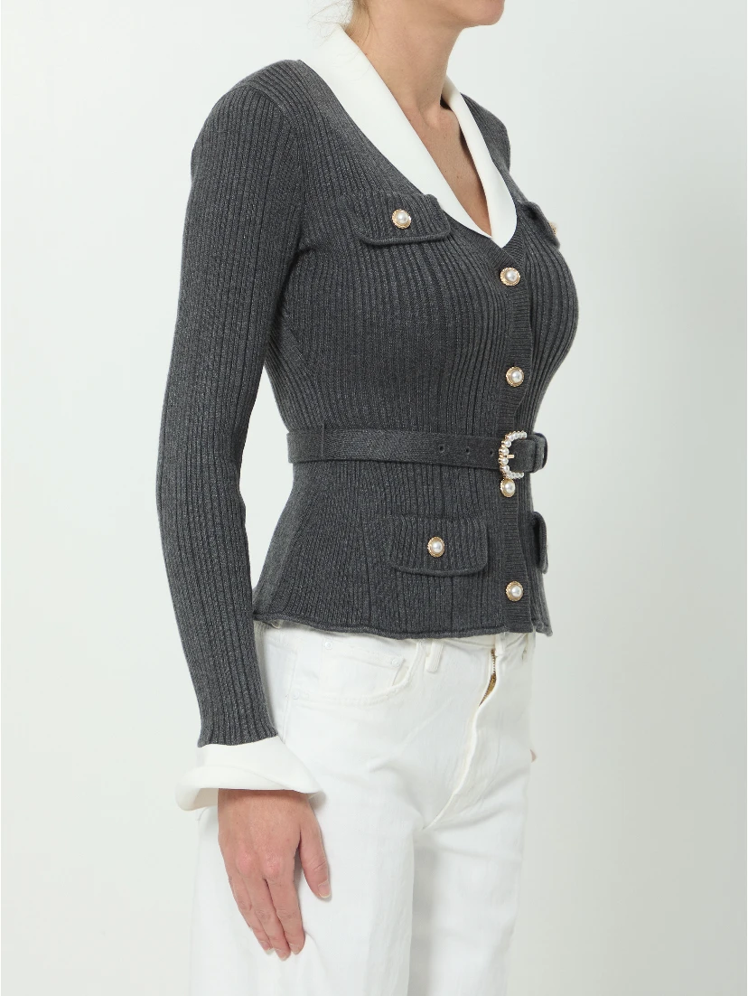 Ribbed knit cargidan