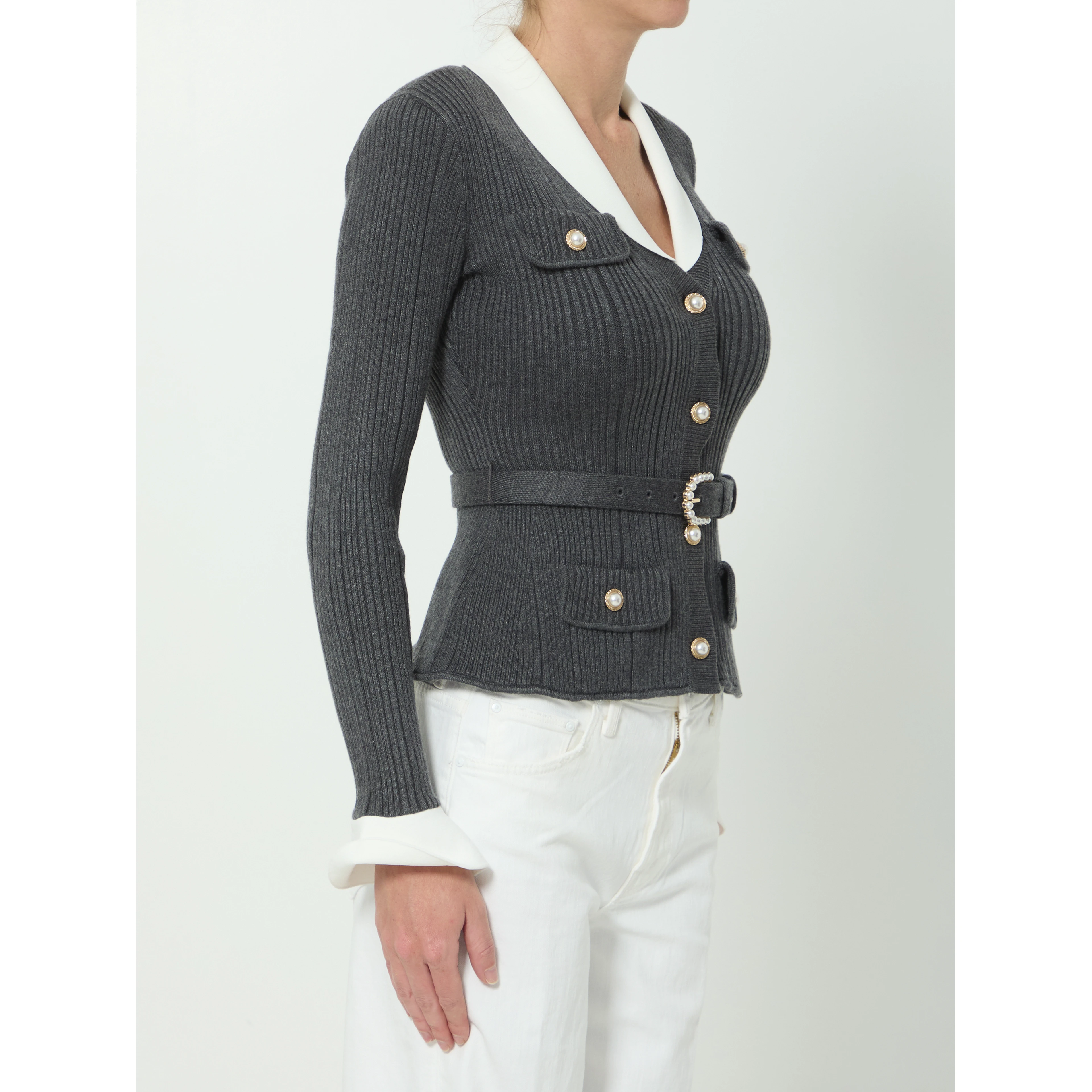 Ribbed knit cargidan