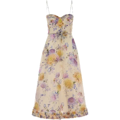 LUNA RUFFLE MIDI DRESS
