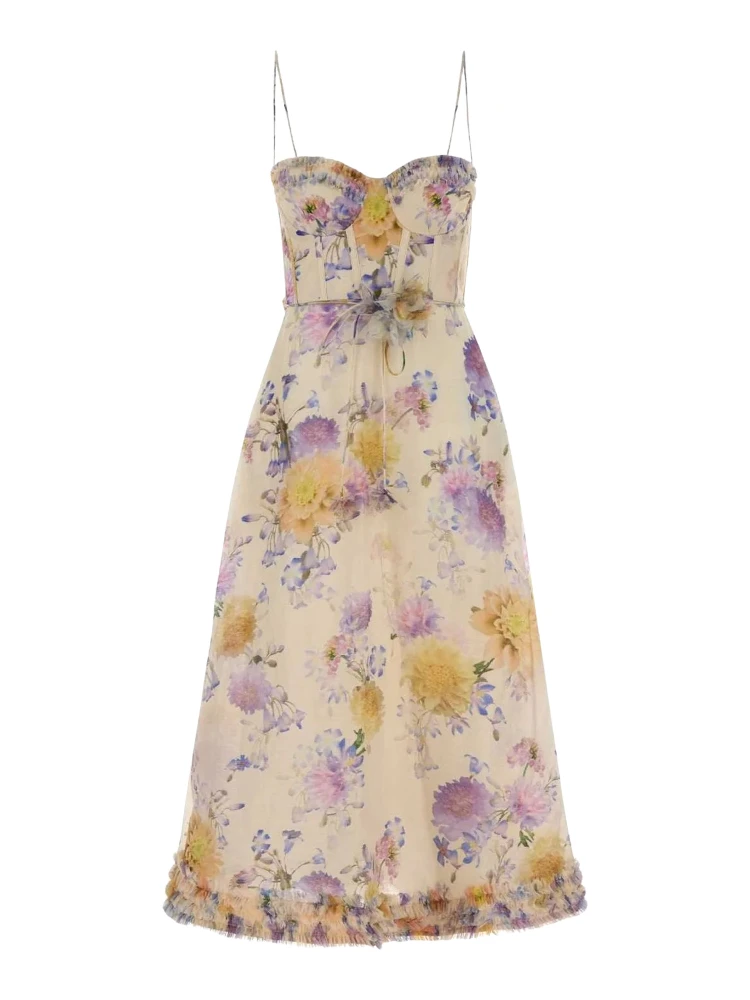 LUNA RUFFLE MIDI DRESS