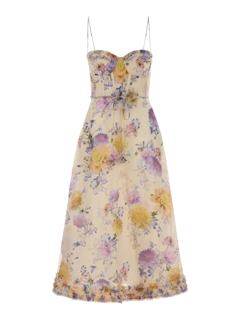 LUNA RUFFLE MIDI DRESS