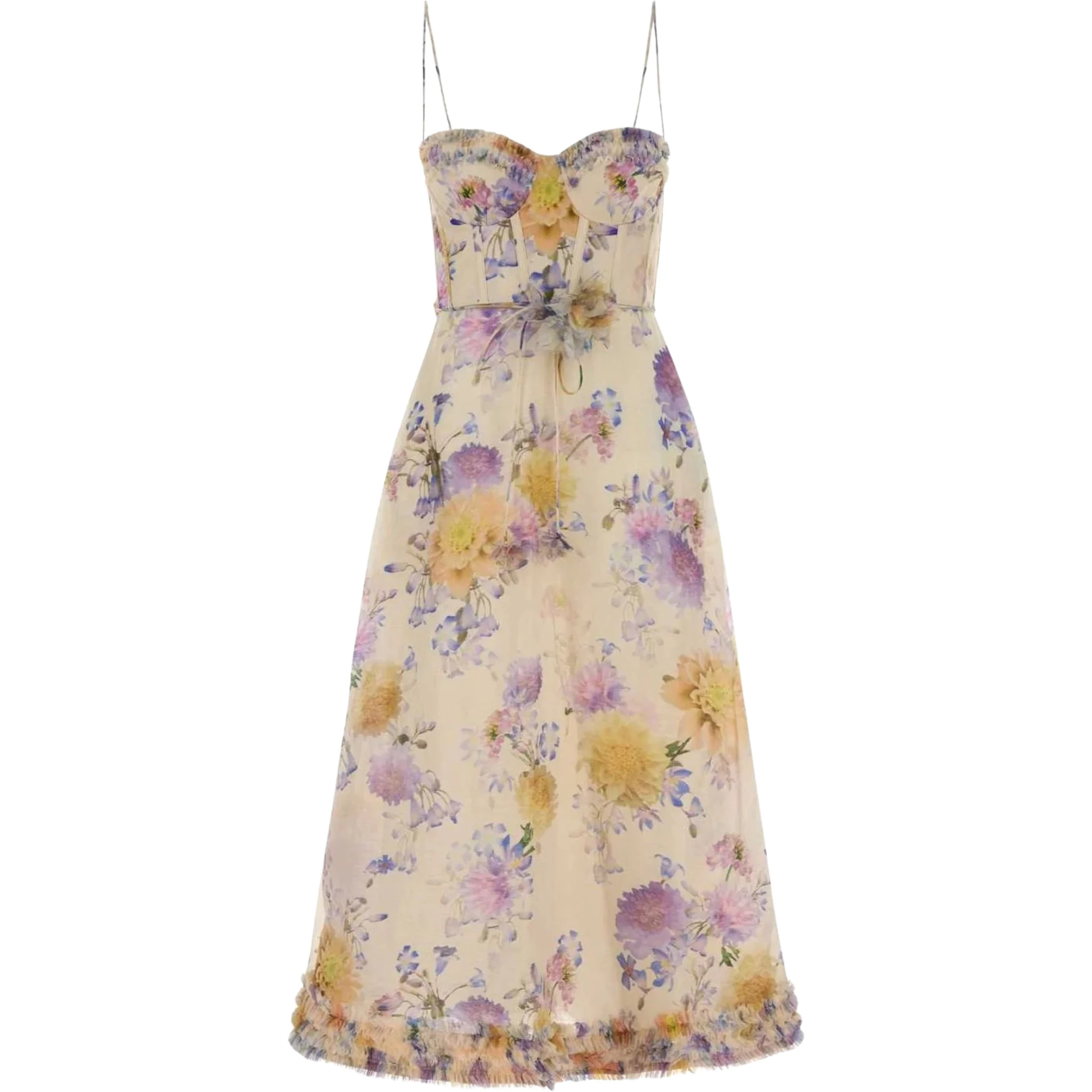LUNA RUFFLE MIDI DRESS