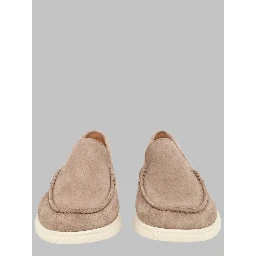 MOCASSINO IN PELLE SCAMOSCIATA CON LOGO