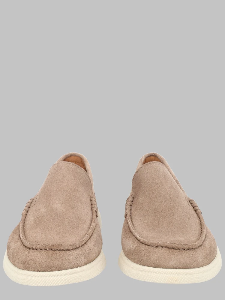 MOCASSINO IN PELLE SCAMOSCIATA CON LOGO