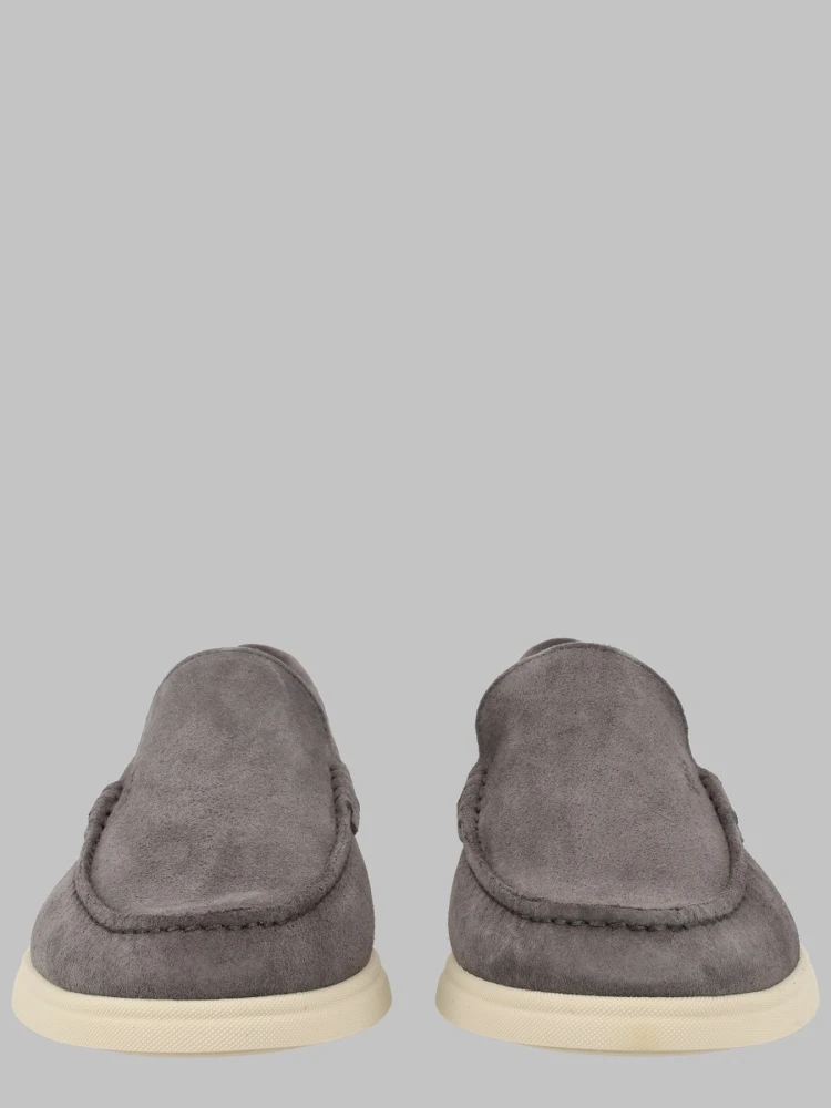 MOCASSINO IN PELLE SCAMOSCIATA CON LOGO