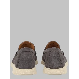 MOCASSINO IN PELLE SCAMOSCIATA CON LOGO