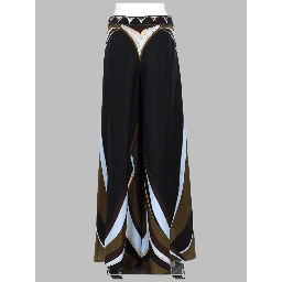 PANTALONE PALAZZO IN SETA STAMPA FARI