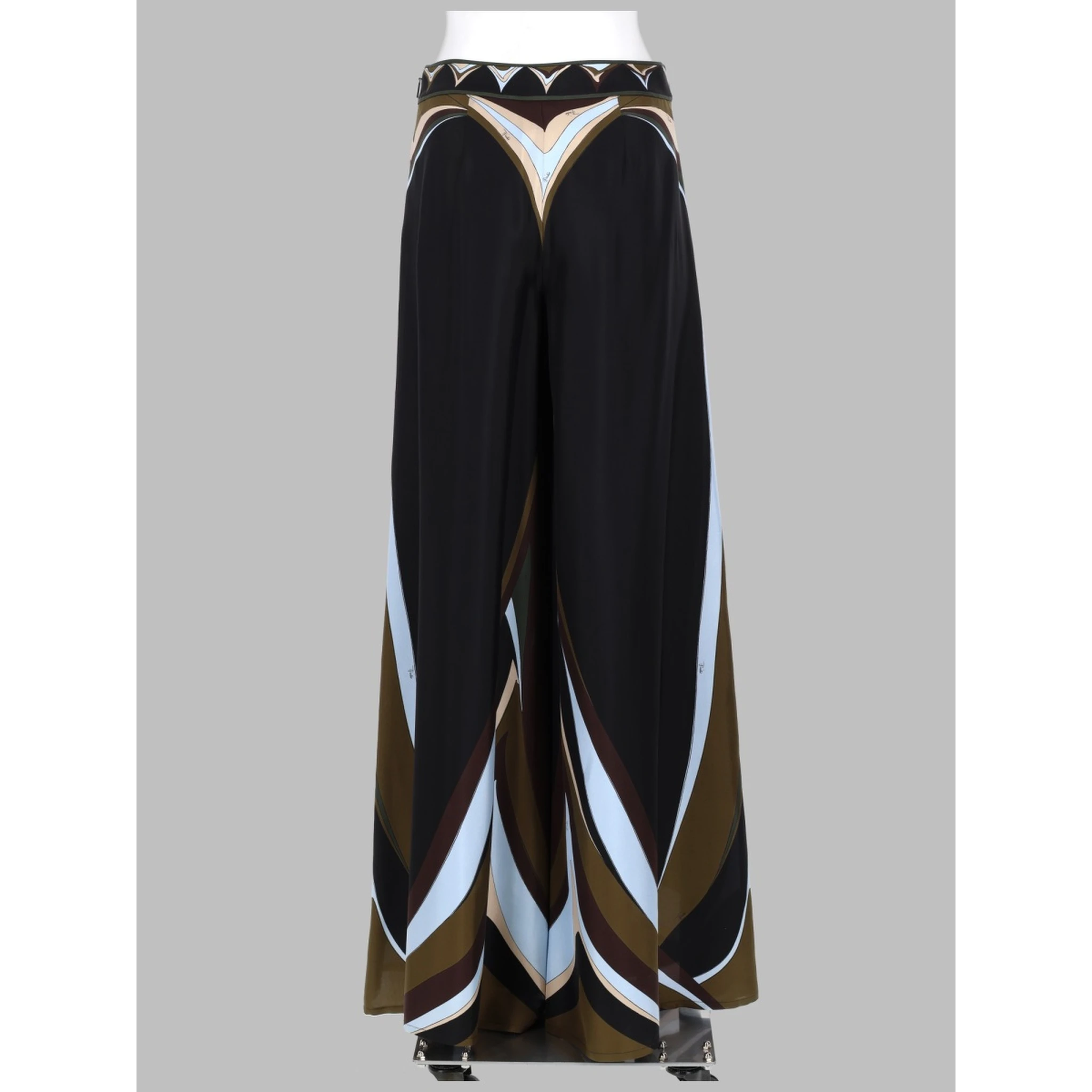 PANTALONE PALAZZO IN SETA STAMPA FARI