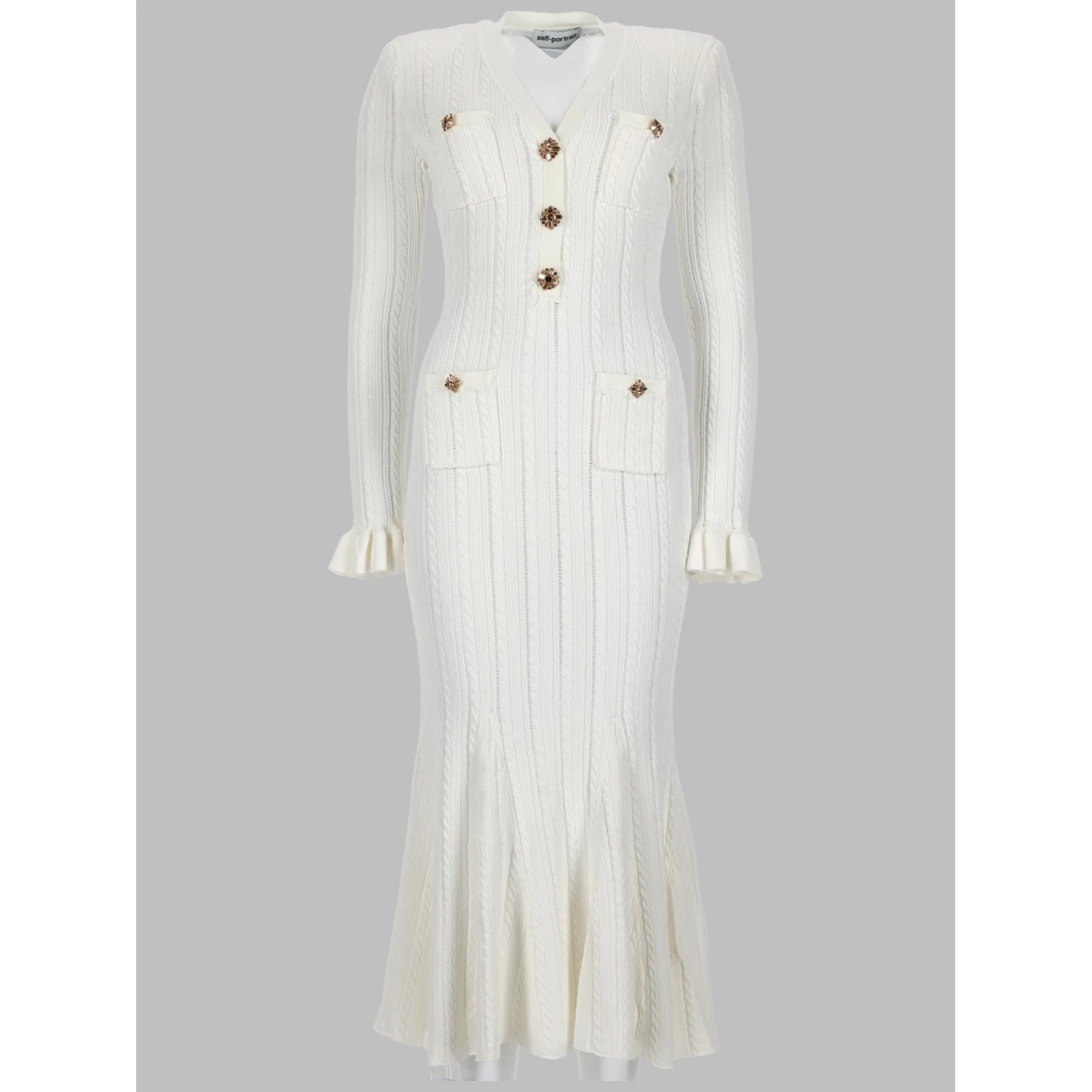 ABITO MIDI IN MAGLIA POINTELLE