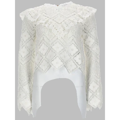 TOP IN CROCHET CON INSERTI IN PIZZO