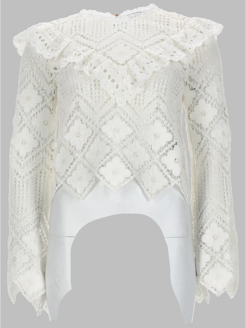 TOP IN CROCHET CON INSERTI IN PIZZO