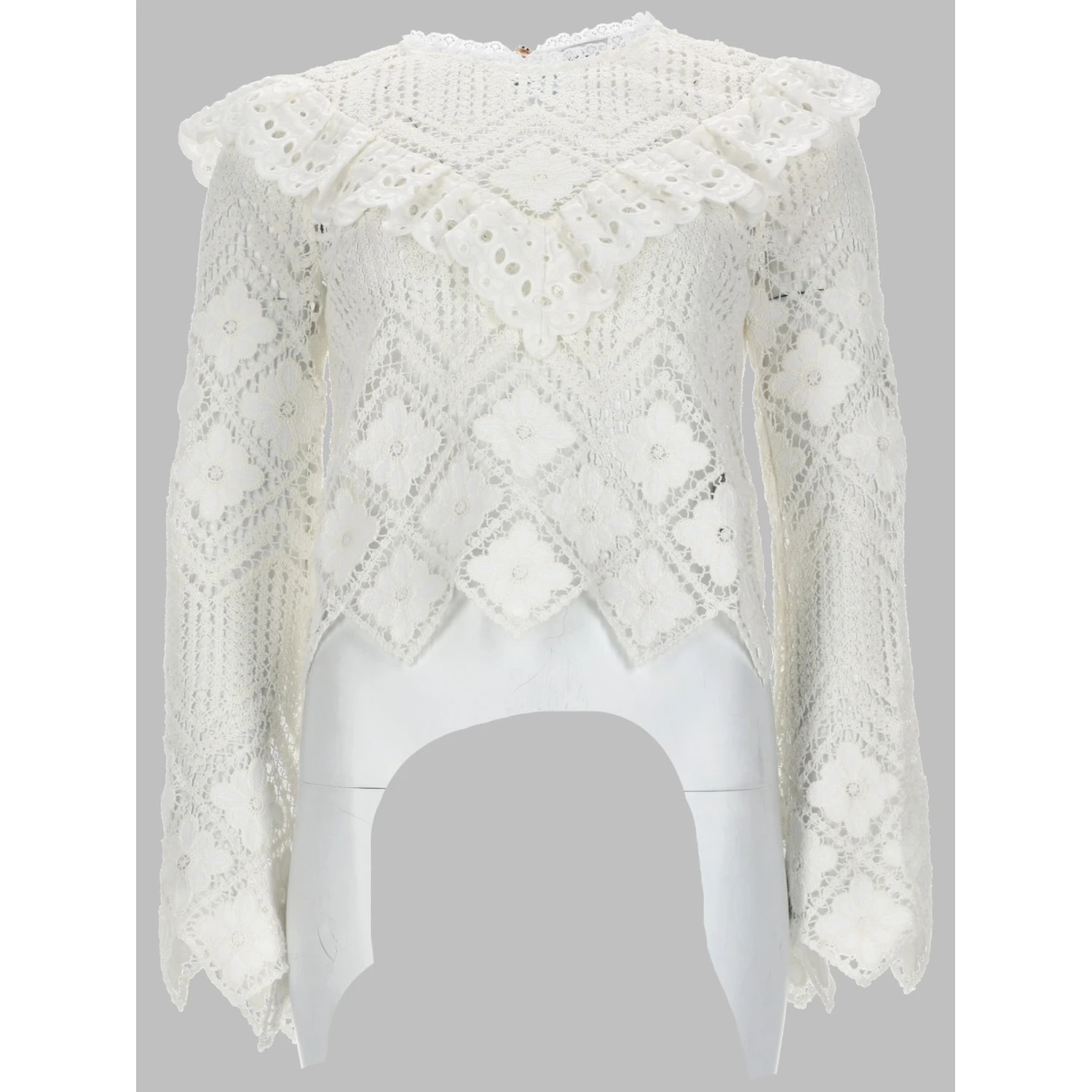 TOP IN CROCHET CON INSERTI IN PIZZO