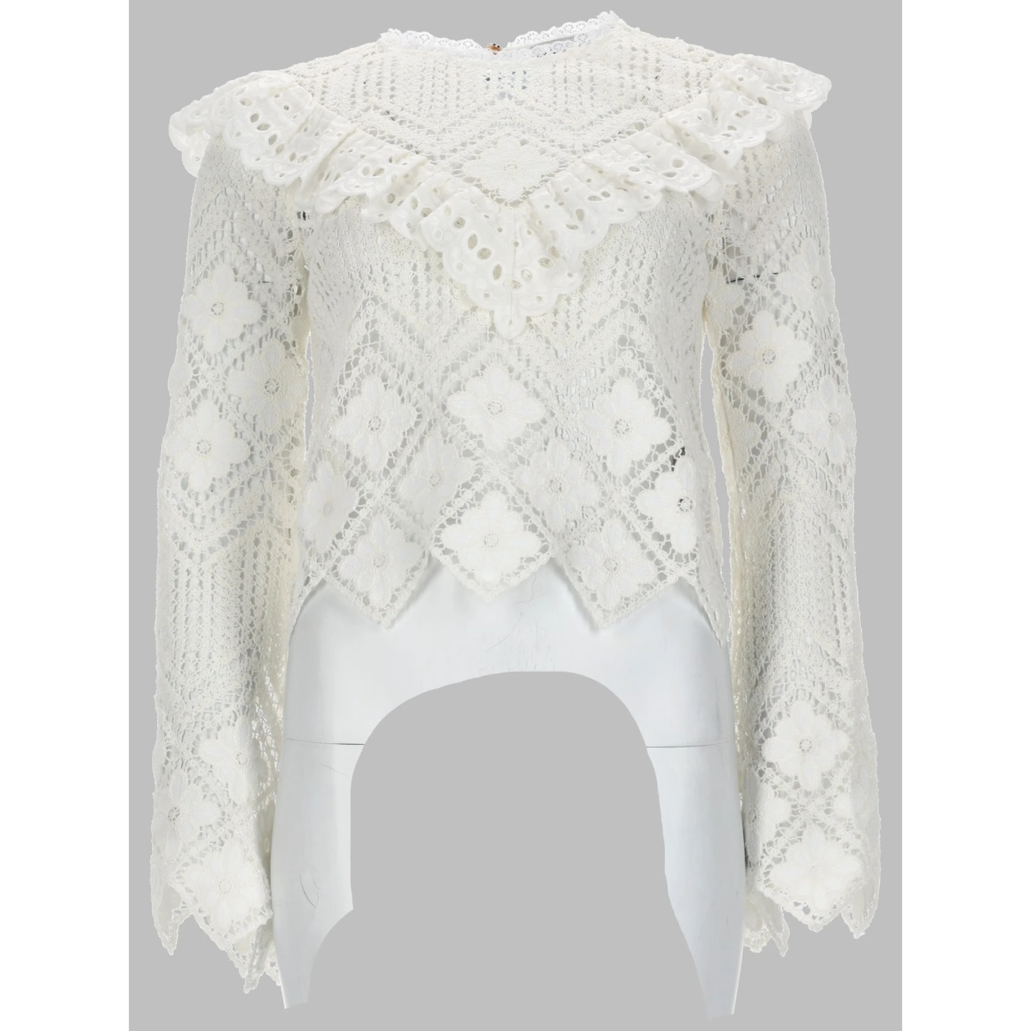 TOP IN CROCHET CON INSERTI IN PIZZO