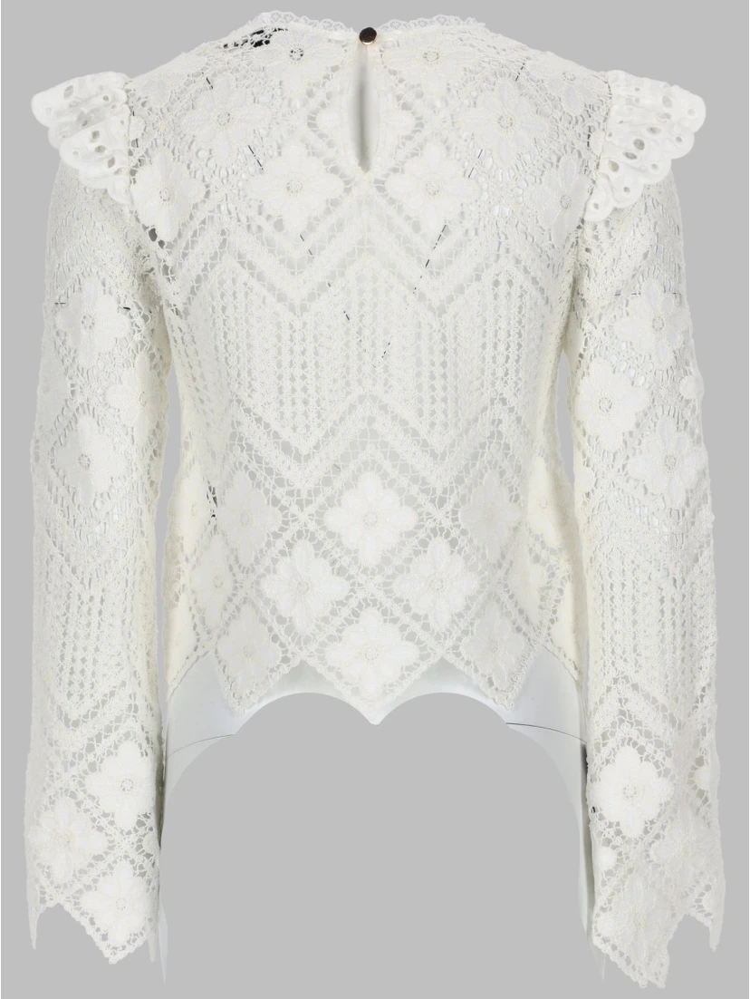 TOP IN CROCHET CON INSERTI IN PIZZO