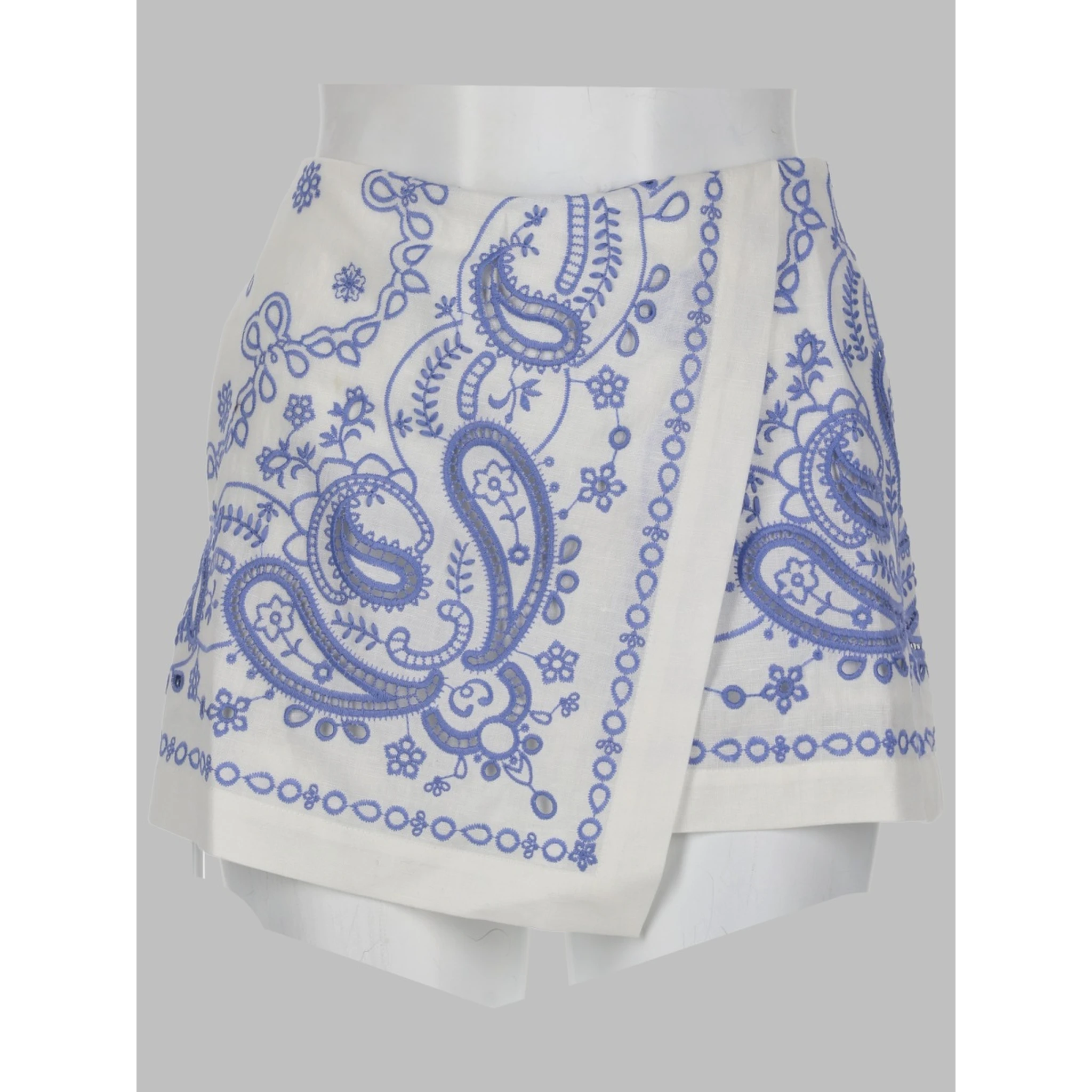 SKORT IN LINO CON RICAMO