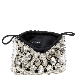 BORSA MINI IN MAGLIA METALLICA CON CRISTALLI