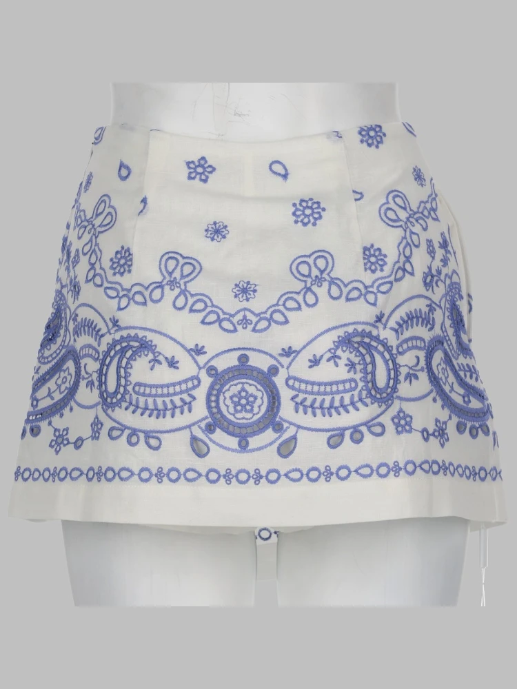 SKORT IN LINO CON RICAMO alternative