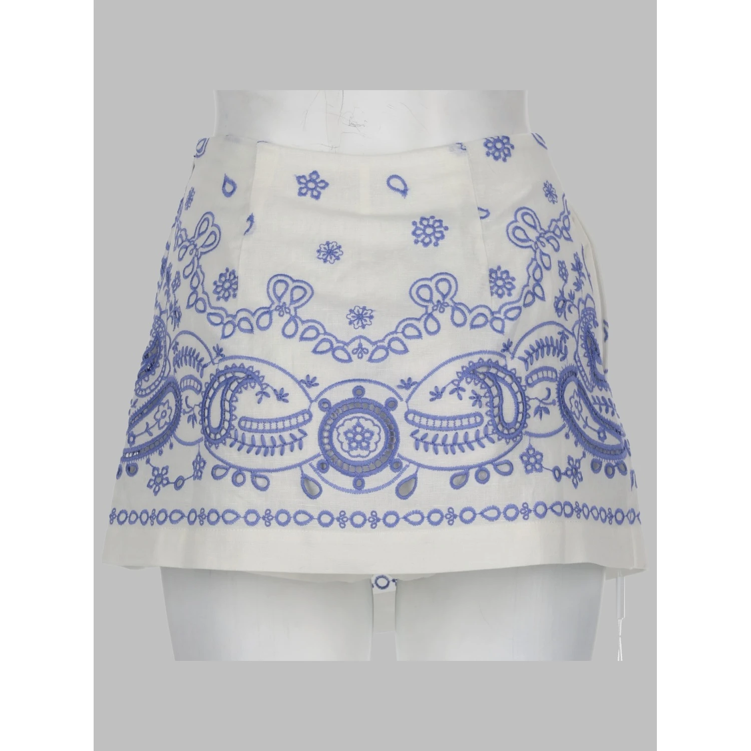 SKORT IN LINO CON RICAMO