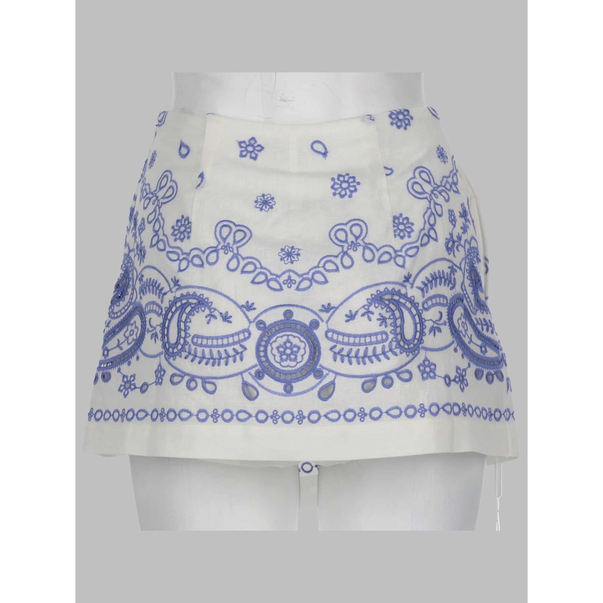 SKORT IN LINO CON RICAMO