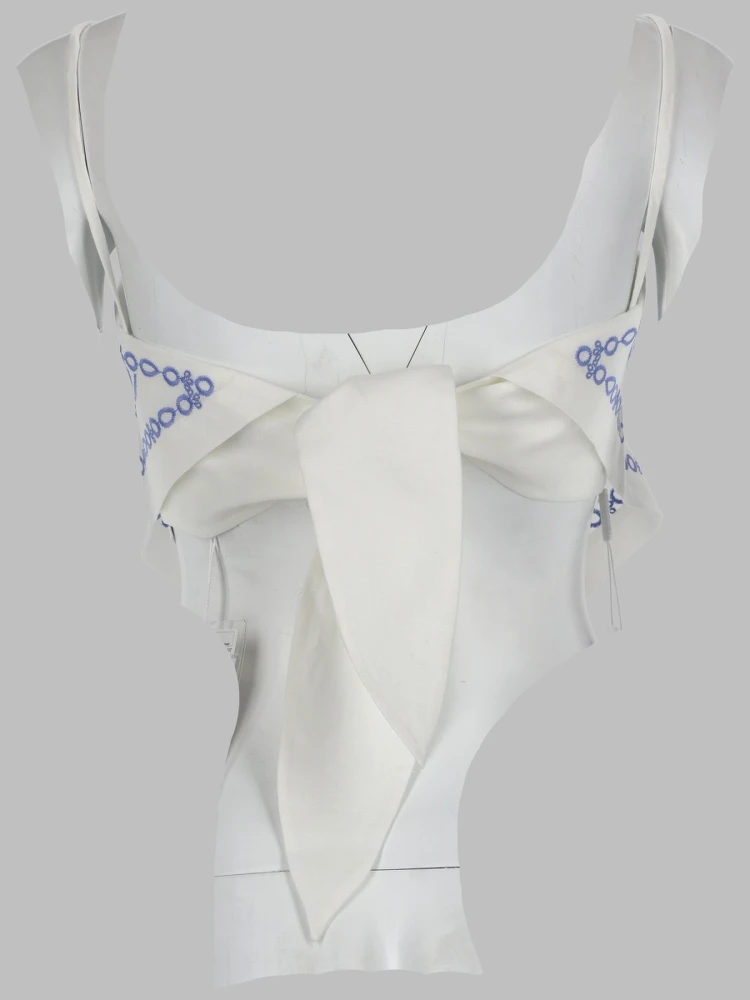 TOP IN LINO CON RICAMO alternative