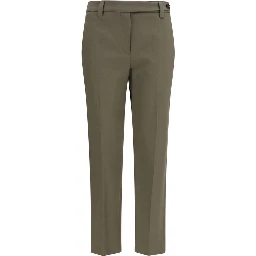 Bicolor Cotton Dress Pants