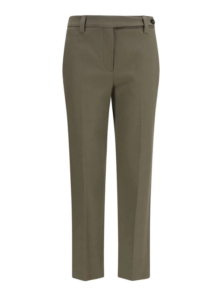 Bicolor Cotton Dress Pants