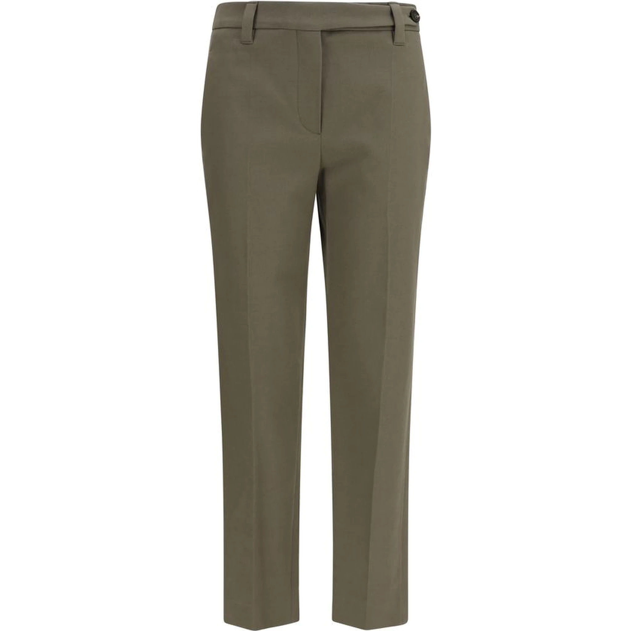 Bicolor Cotton Dress Pants