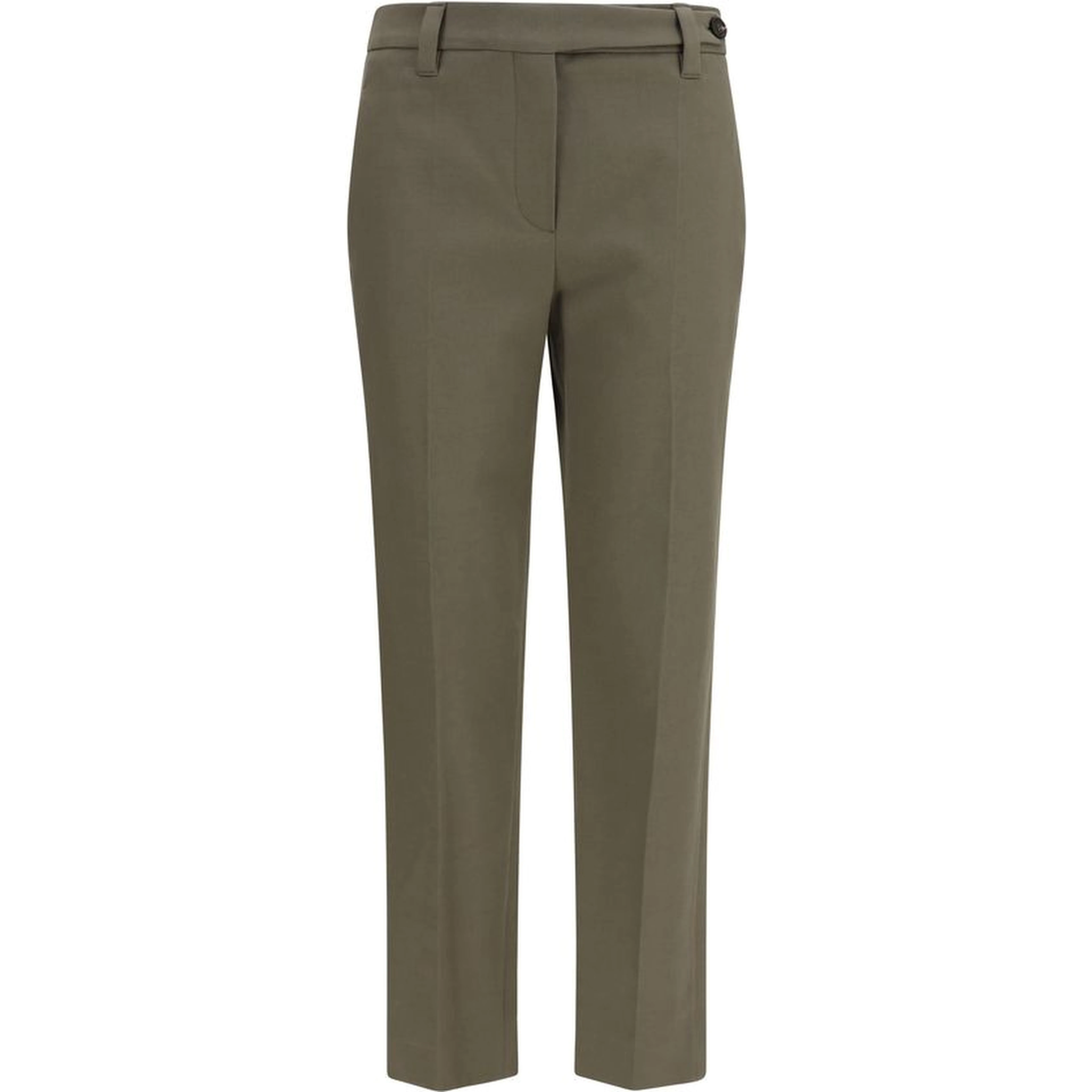 Bicolor Cotton Dress Pants