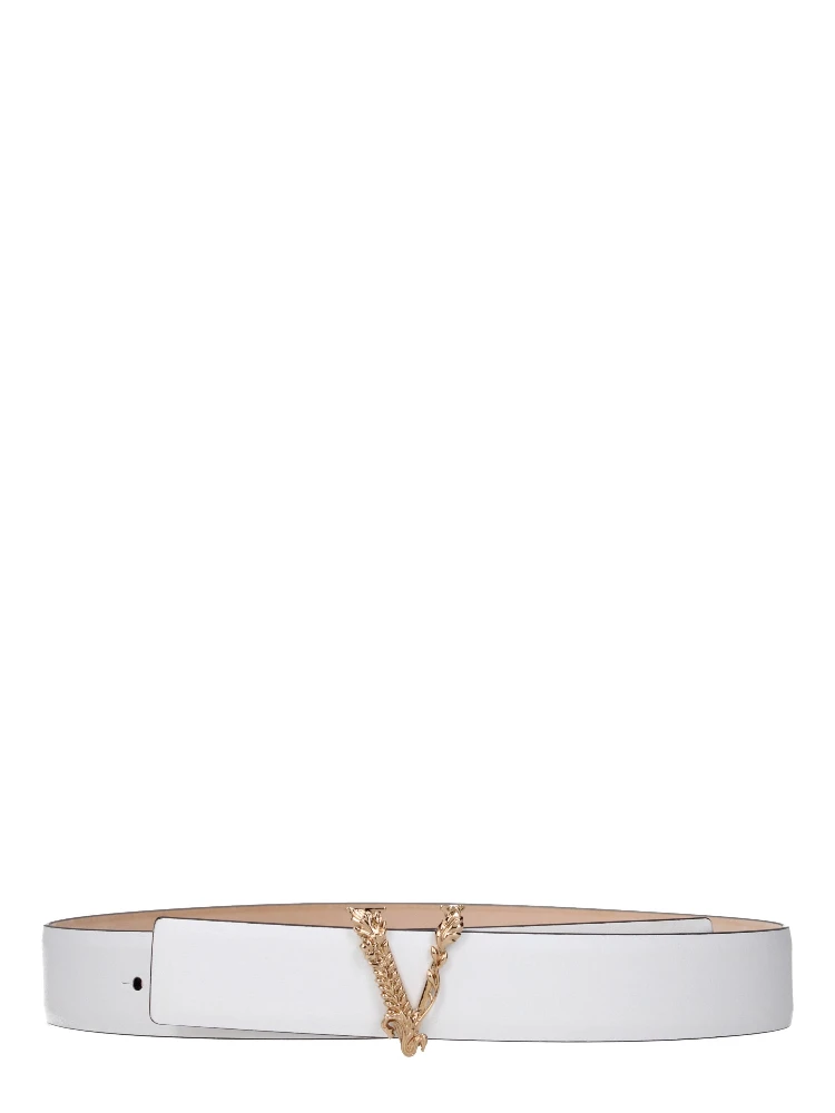 White Leather Regular Belt