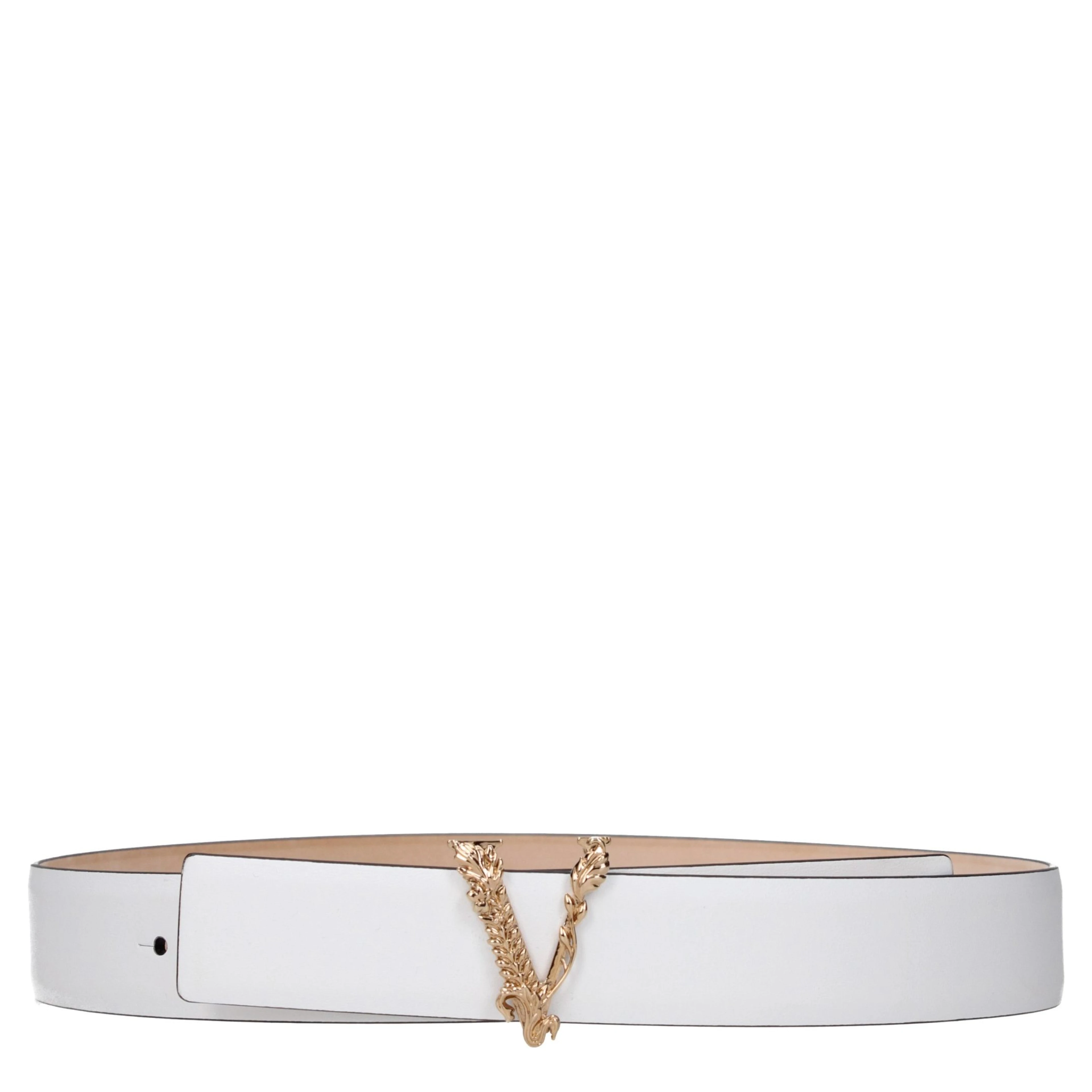 White Leather Regular Belt