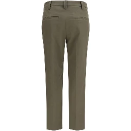 Bicolor Cotton Dress Pants