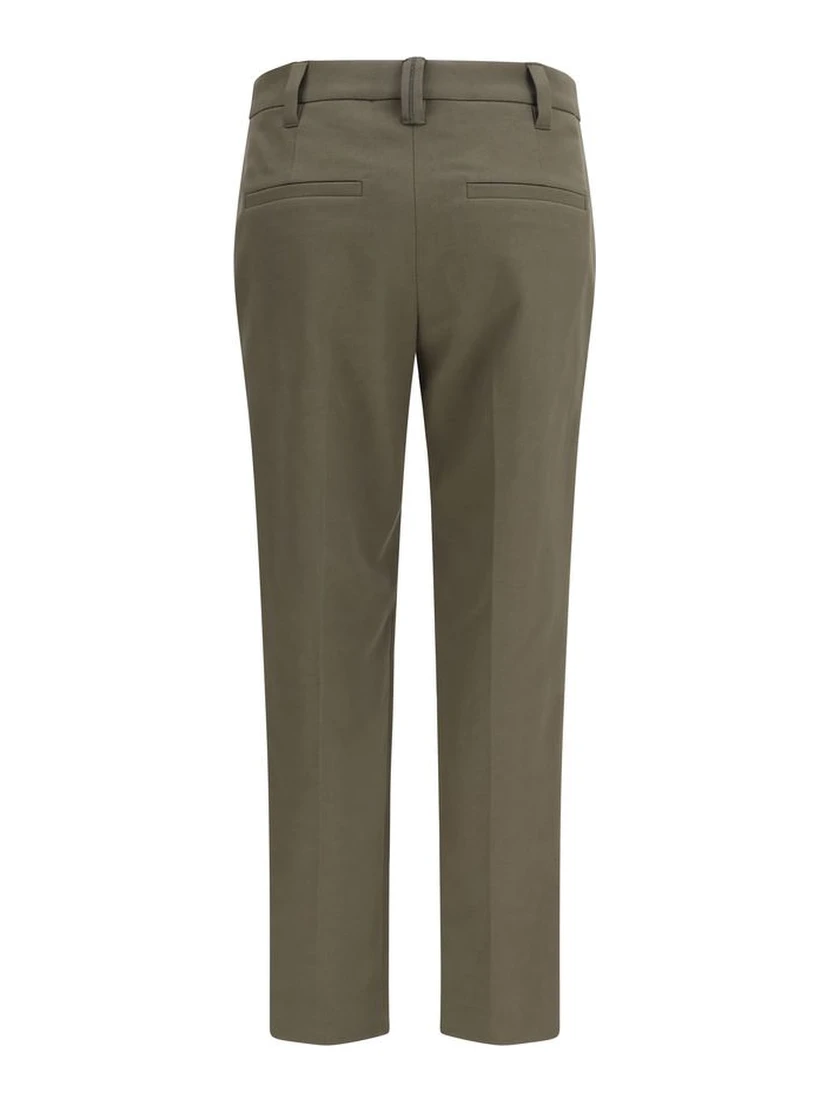 Bicolor Cotton Dress Pants