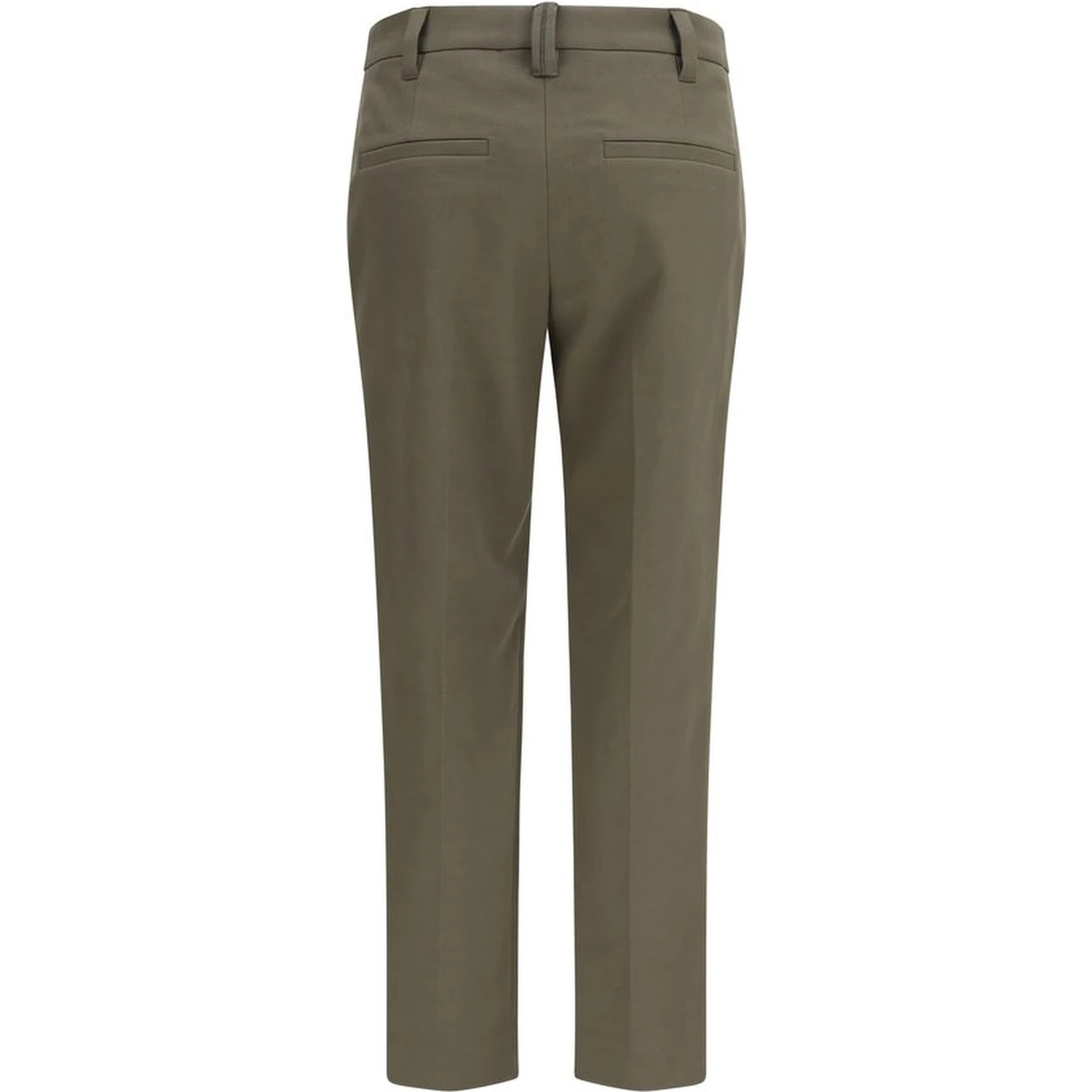 Bicolor Cotton Dress Pants
