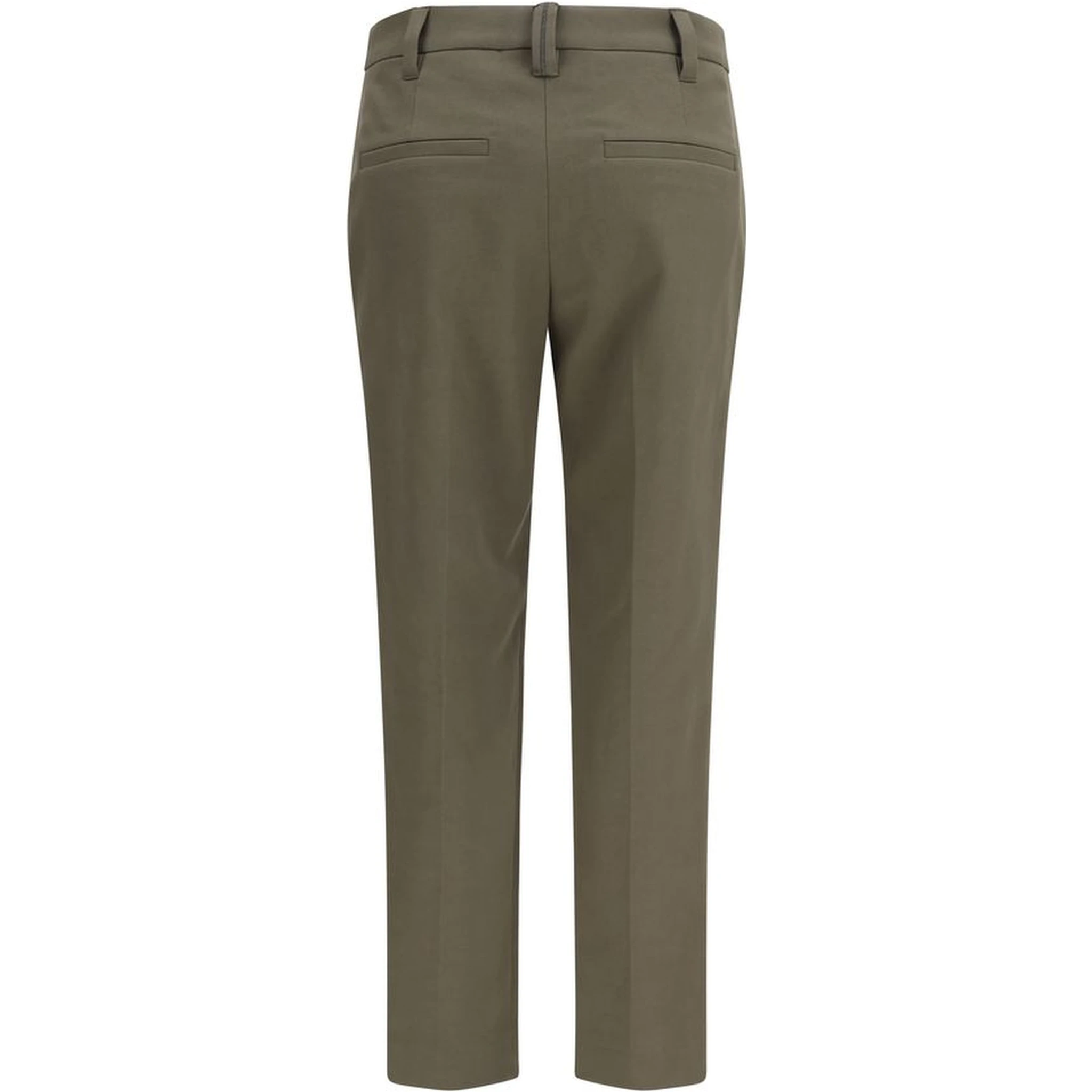 Bicolor Cotton Dress Pants